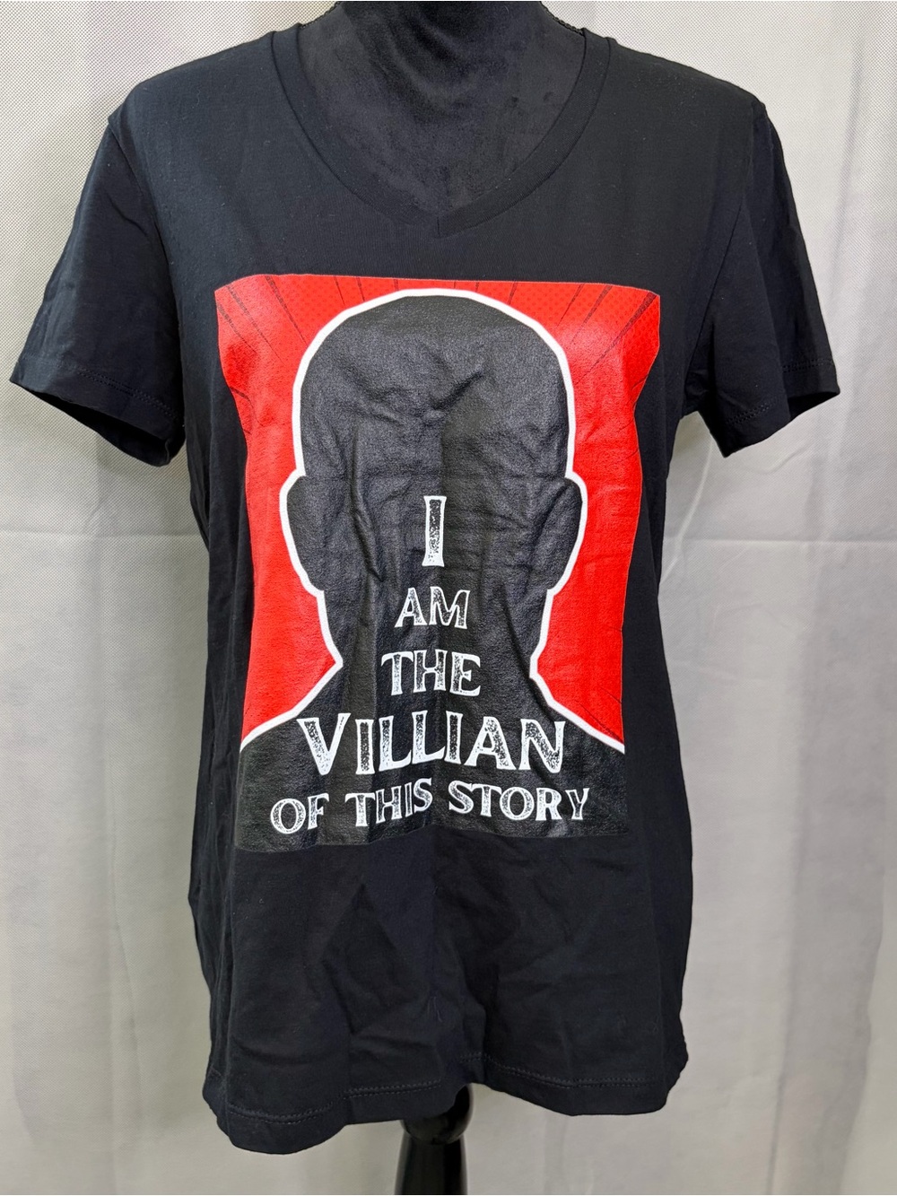 Gildan Black V-Neck Tee | Lex Luther I Am The Villian